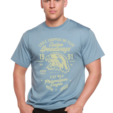 Custom Speedways Premium Eagle Men's Bamboo Viscose/Organic Cotton Short Sleeve Graphic T-Shirt