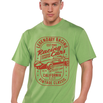 Legendary Racing Cars Men's Bamboo Viscose/Organic Cotton Short Sleeve Graphic T-Shirt