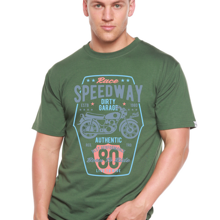 Speedway Motorcycle Spun Bamboo® Men's Bamboo Viscose/Organic Cotton Short Sleeve Graphic T-Shirt