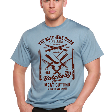 Butchery House Men's Bamboo Viscose/Organic Cotton Short Sleeve Graphic T-Shirt