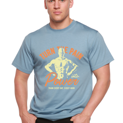 Turn The Pain Men's Bamboo Viscose/Organic Cotton Short Sleeve Graphic T-Shirt