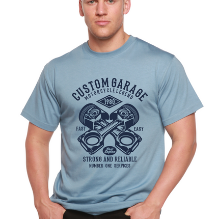 Custom Garage Men's Bamboo Viscose/Organic Cotton Short Sleeve Graphic T-Shirt
