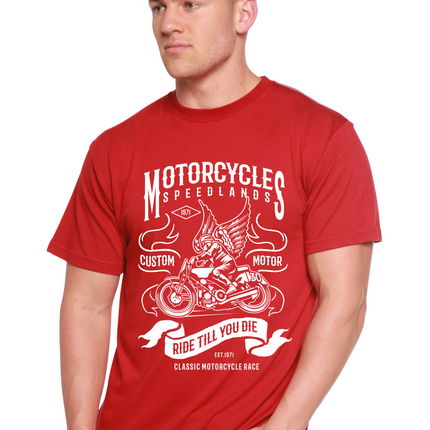 Motorcycles Men's Bamboo Viscose/Organic Cotton Short Sleeve Graphic T-Shirt