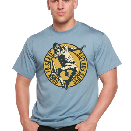 Skate For Life Men's Bamboo Viscose/Organic Cotton Short Sleeve Graphic T-Shirt