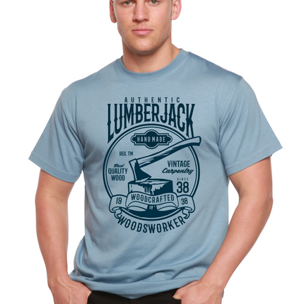 Authentic Lumberjack Men's Bamboo Viscose/Organic Cotton Short Sleeve Graphic T-Shirt