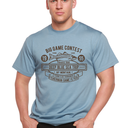 Big Game Contest Men's Bamboo Viscose/Organic Cotton Short Sleeve Graphic T-Shirt