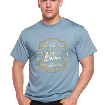 Original Sanforized Denim Men's Bamboo Viscose/Organic Cotton Short Sleeve Graphic T-Shirt