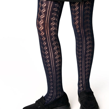 Conte-Kids Cotton Tights Miss 617 - Lace Pattern