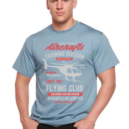 California Aircraft Men's Bamboo Viscose/Organic Cotton Short Sleeve Graphic T-Shirt