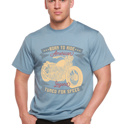 Born To Ride American Legend Men's Bamboo Viscose/Organic Cotton Short Sleeve Graphic T-Shirt