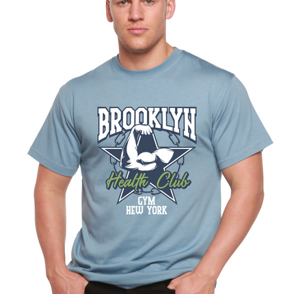 Brooklyn Health Club Men's Bamboo Viscose/Organic Cotton Short Sleeve Graphic T-Shirt