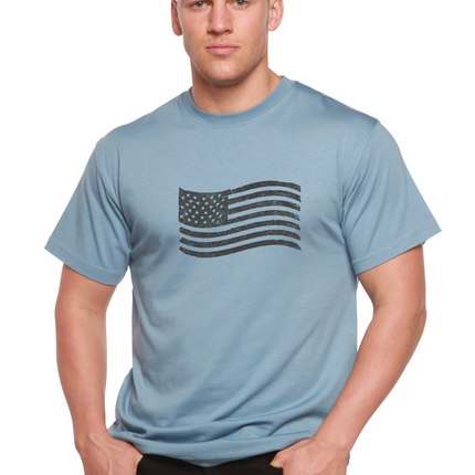 American Flag Men's Bamboo Short Sleeve Graphic T-Shirt