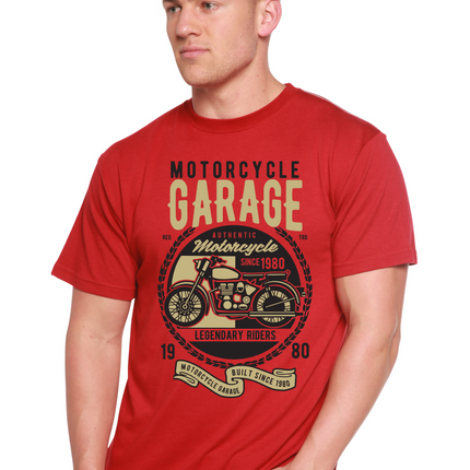 Motorcycle Garage Men's Bamboo Viscose/Organic Cotton Short Sleeve Graphic T-Shirt