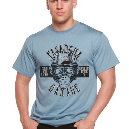 Pasadena Garage Men's Bamboo Viscose/Organic Cotton Short Sleeve Graphic T-Shirt