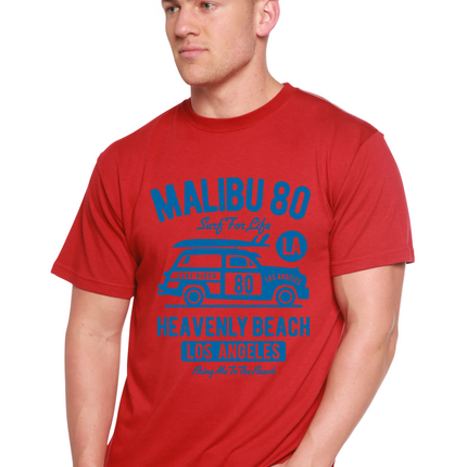 Malibu 80 Men's Bamboo Viscose/Organic Cotton Short Sleeve Graphic T-Shirt
