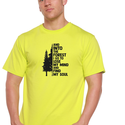 And Into The Forest I Go Men's Bamboo Viscose/Organic Cotton Short Sleeve Graphic T-Shirt