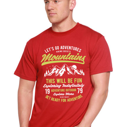 Let's Go Adventure Men's Bamboo Viscose/Organic Cotton Short Sleeve Graphic T-Shirt