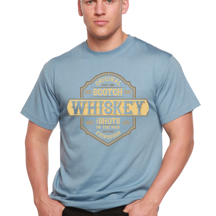 Whiskey Men's Bamboo Viscose/Organic Cotton Short Sleeve Graphic T-Shirt