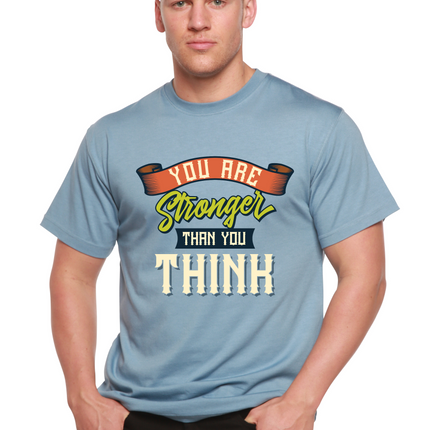 You Are Stronger Than You Think Men's Bamboo Viscose/Organic Cotton Short Sleeve Graphic T-Shirt