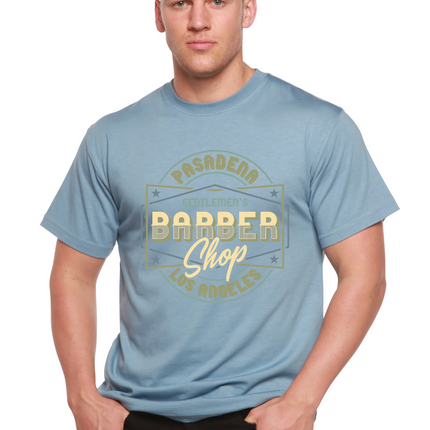 Gentlement's Barber Shop Men's Bamboo Viscose/Organic Cotton Short Sleeve Graphic T-Shirt