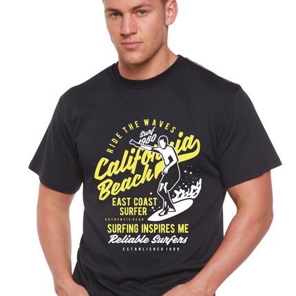 Ride The Waves Spun Bamboo® Men's Bamboo Viscose/Organic Cotton Short Sleeve Graphic T-Shirt