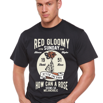 Red Gloomy Spun Bamboo® Men's Bamboo Viscose/Organic Cotton Short Sleeve Graphic T-Shirt