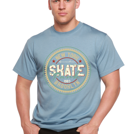 New York Skate Pank Men's Bamboo Viscose/Organic Cotton Short Sleeve Graphic T-Shirt