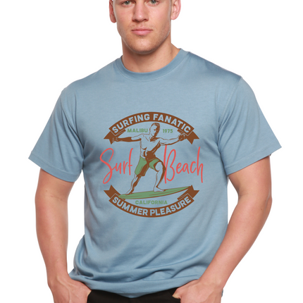 Surf Beach Men's Bamboo Viscose/Organic Cotton Short Sleeve Graphic T-Shirt