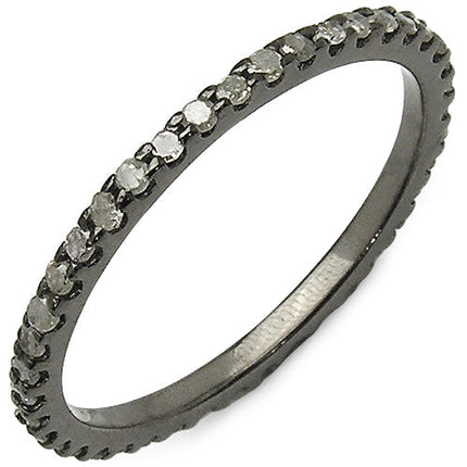 0.60 Carat Genuine TLB Diamond .925 Sterling Silver Ring