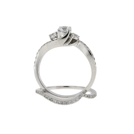 .70ct Diamond Engagement Ring Set 14KT White Gold