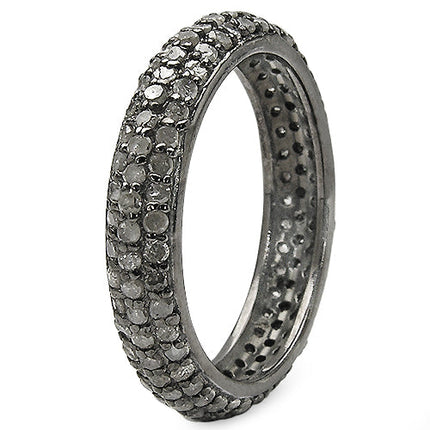 1.40 Carat Genuine TLB Diamond .925 Sterling Silver Ring