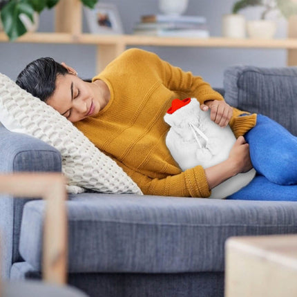 2L Hot Water Bottle with Plush Cover