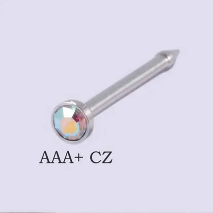 2mm Gold White Diamond Disposable Safe Nose Ear Nail Punch