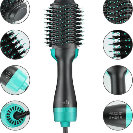 3-in-1 Ionic Straightening Hot Air Brush with Anti-Scald Feature