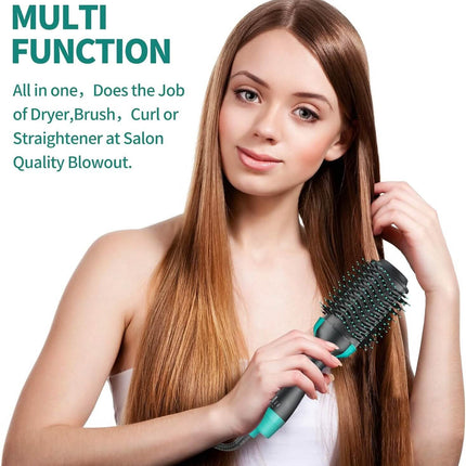 3-in-1 Ionic Straightening Hot Air Brush with Anti-Scald Feature