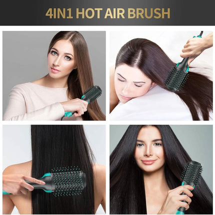 3-in-1 Ionic Straightening Hot Air Brush with Anti-Scald Feature