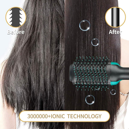 3-in-1 Ionic Straightening Hot Air Brush with Anti-Scald Feature