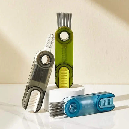 3-Pack: 3-in-1 Tiny Bottle Cup Lid Detail Brush