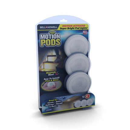 3-Pack: Bell + Howell Motion Activated LED Pods