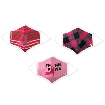 3-Pack: Breast Cancer Awareness Reusable Non-Medical 2-Layer Fabric Face Masks
