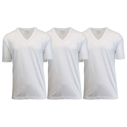 3-Pack: Galaxy By Harvic Men's Egyptian Cotton V-Neck Undershirt