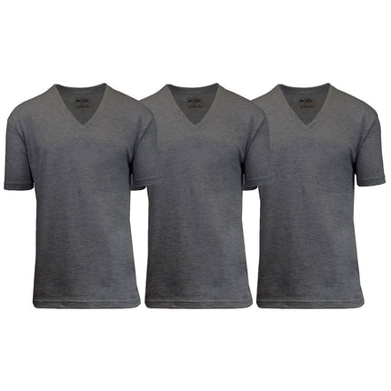 3-Pack: Galaxy By Harvic Men's Egyptian Cotton V-Neck Undershirt