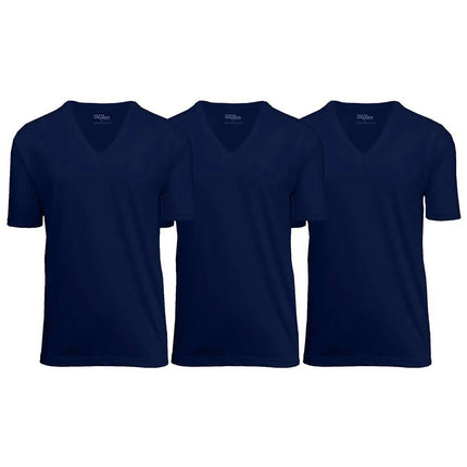 3-Pack: Galaxy By Harvic Men's Egyptian Cotton V-Neck Undershirt
