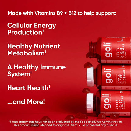3-Pack: Goli Apple Cider Vinegar Gummy Vitamins