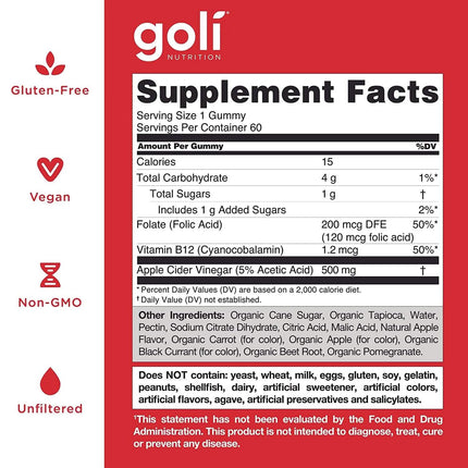3-Pack: Goli Apple Cider Vinegar Gummy Vitamins