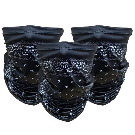 3-Pack: Headband, Bandanas, Scarf, Neck Warmer, Head Wrap, Multi Functional Gaiter