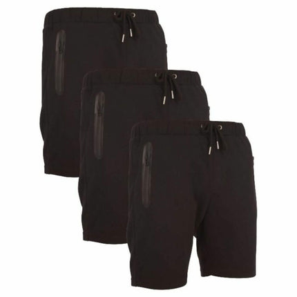3-Pack: Men's French Terry Shorts with Zippered Pockets
