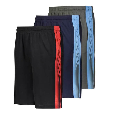 3-Pack: Men's Moisture Wicking Active Athletic Performance Shorts