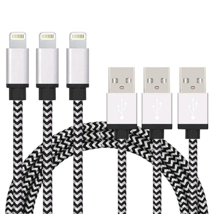 3-Pack: Nylon Braided Cables