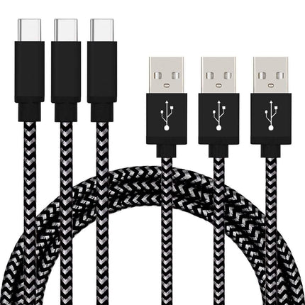 3-Pack: Nylon Braided Cables